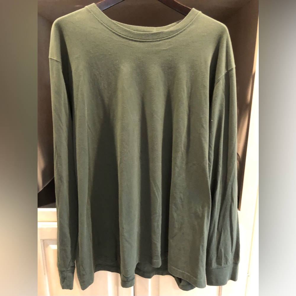 Eddie Bauer Olive Green Long Sleeve Crewneck T-shirt -  size XXL